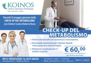 check-up metabolismo con il dotto Cosimo Roberto Russo