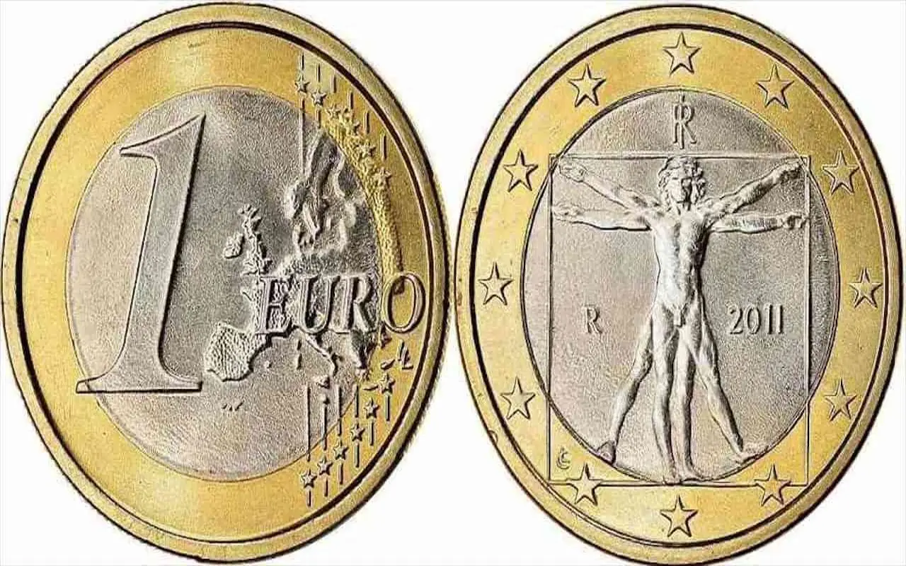 Hai questa moneta da 1 euro con l’uomo vitruviano? Potrebbe valere una piccola fortuna